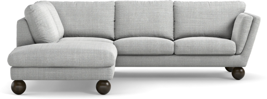 Madison Lux - 2-sits soffa med divan vänster - Grå