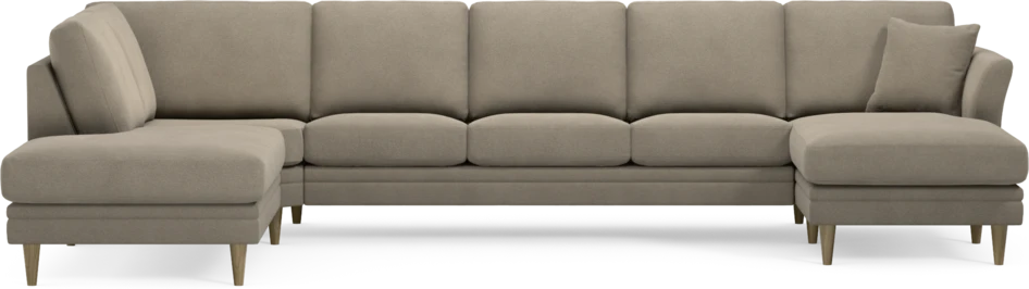 Eden - 3-sits soffa med divan vänster och schäslong höger - Beige