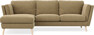 Madison Lux - 2-sits soffa med schäslong vänster - Brun