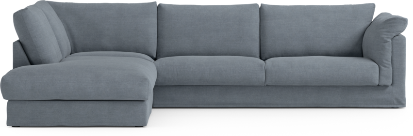 Cherrie Klädsel - 3-sits soffa med divan vänster - Blå