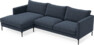 Impression Delux - 3-sits soffa med schäslong vänster - Blå