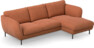 Madison - 2-sits soffa med schäslong höger - Orange