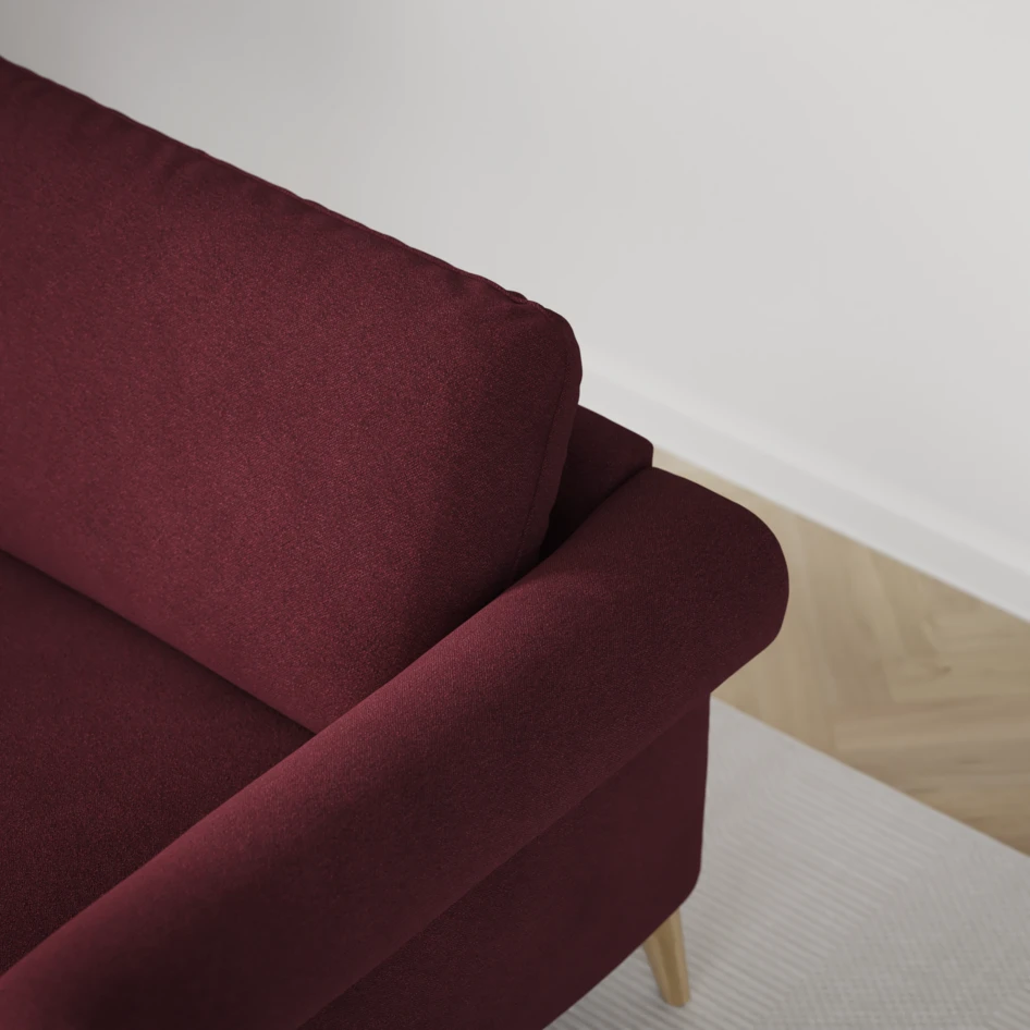 Bridge - 3-sits soffa svängd - Röd