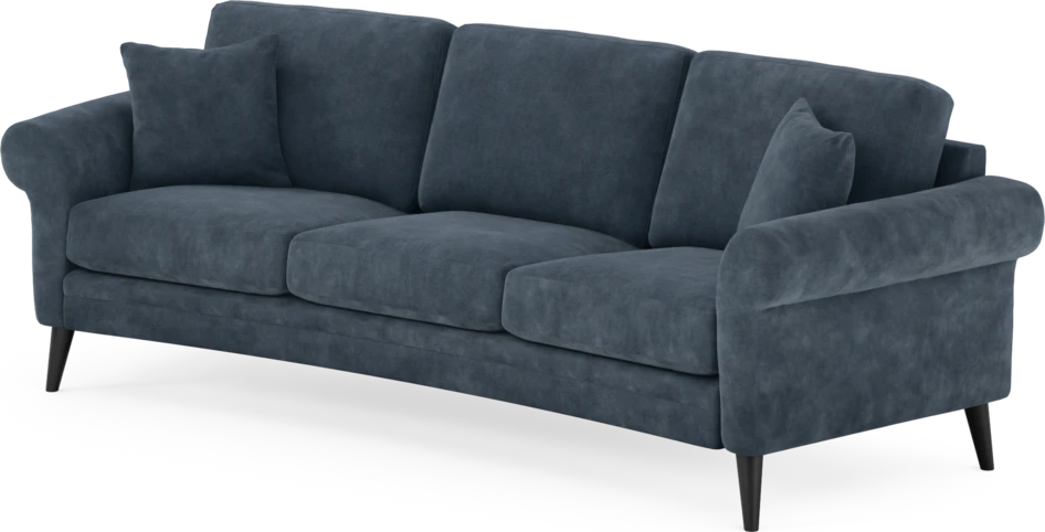 Eden - 3-sits soffa svängd - Blå