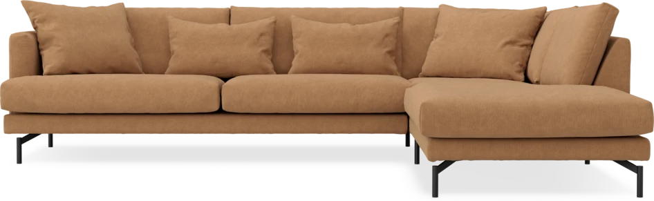 Harper - 3-sits soffa med divan höger - Gul