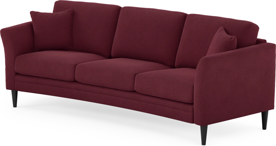 Eden - 3-sits soffa svängd - Röd