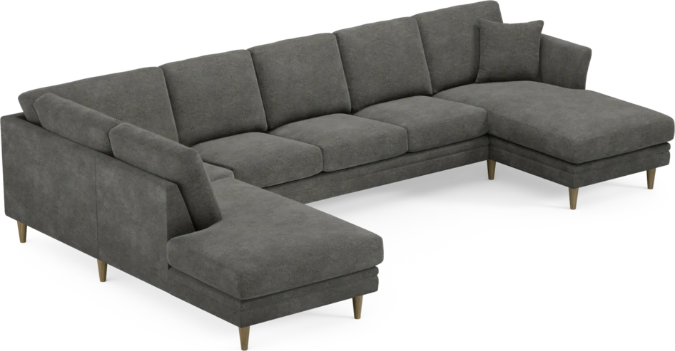 Eden - 3-sits soffa med divan vänster och schäslong höger - Grå
