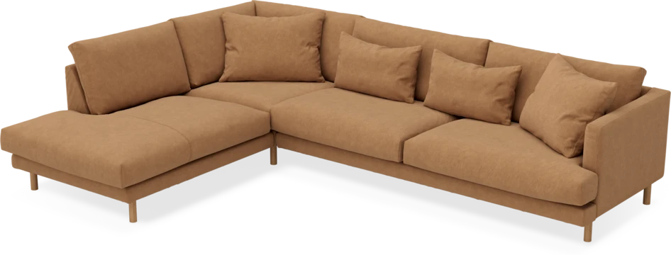 Harper - 3-sits soffa med divan vänster - Gul