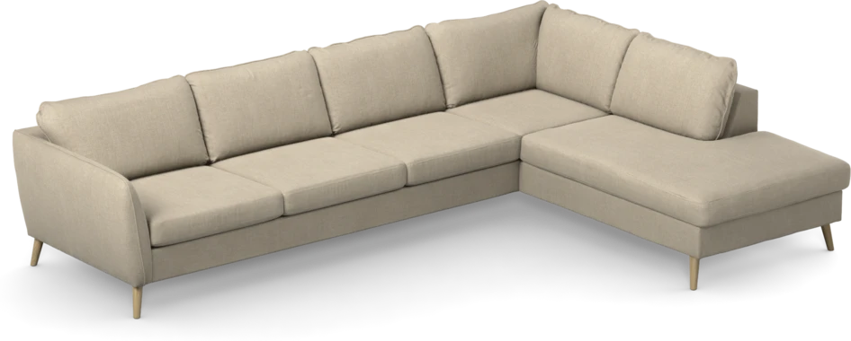 County - 3-sits soffa med divan höger - Beige