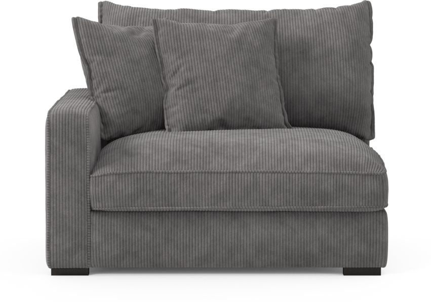 Rossi - 1,5-sits med armstöd vänster - Grå