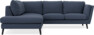 Madison - 2-sits soffa med divan vänster - Blå