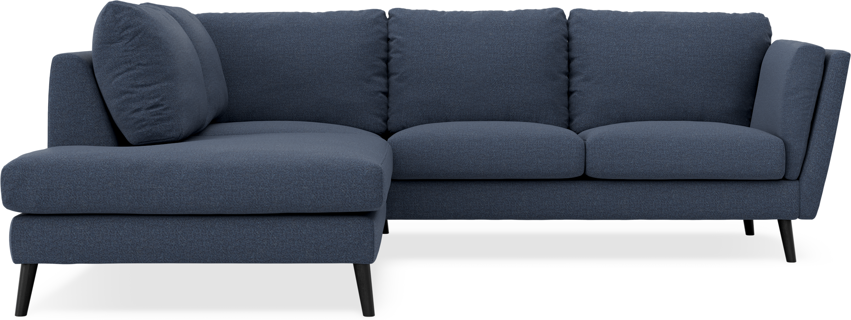Madison - 2-sits soffa med divan vänster - Blå