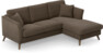 Eden - 2-sits soffa med schäslong - Brun