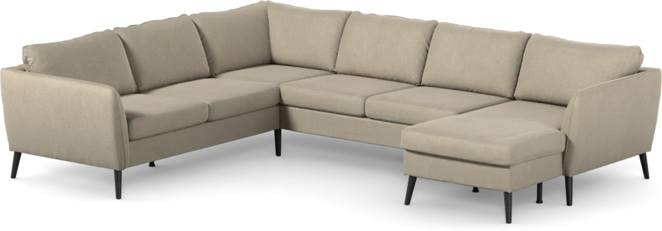 County - Hörnsoffa, 2+3-sits med schäslong höger - Beige