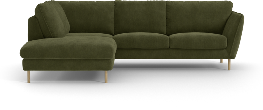 Madison Lux - 2-sits soffa med divan vänster - Grön