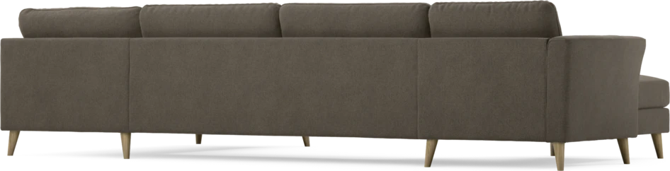 Bridge - 3-sits soffa med schäslong vänster och divan höger - Brun
