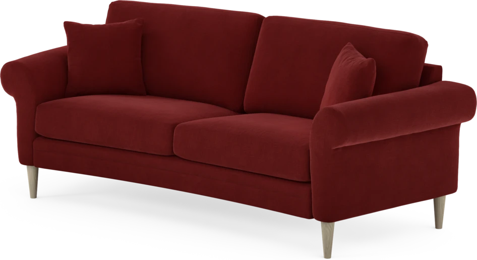 Eden - 2,5-sits soffa svängd - Röd
