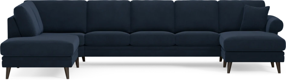 Eden - 3-sits soffa med divan vänster och schäslong höger - Blå