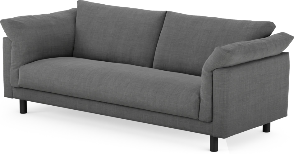 Cherrie - 3-sits soffa, hel dyna, fast klädsel - Grå