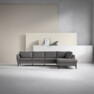 County - 3-sits soffa med divan höger - Brun