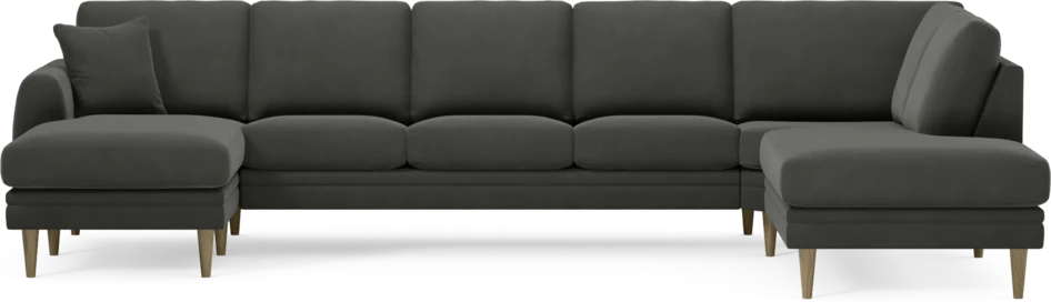 Eden - 3-sits soffa med schäslong vänster och divan höger - Grå