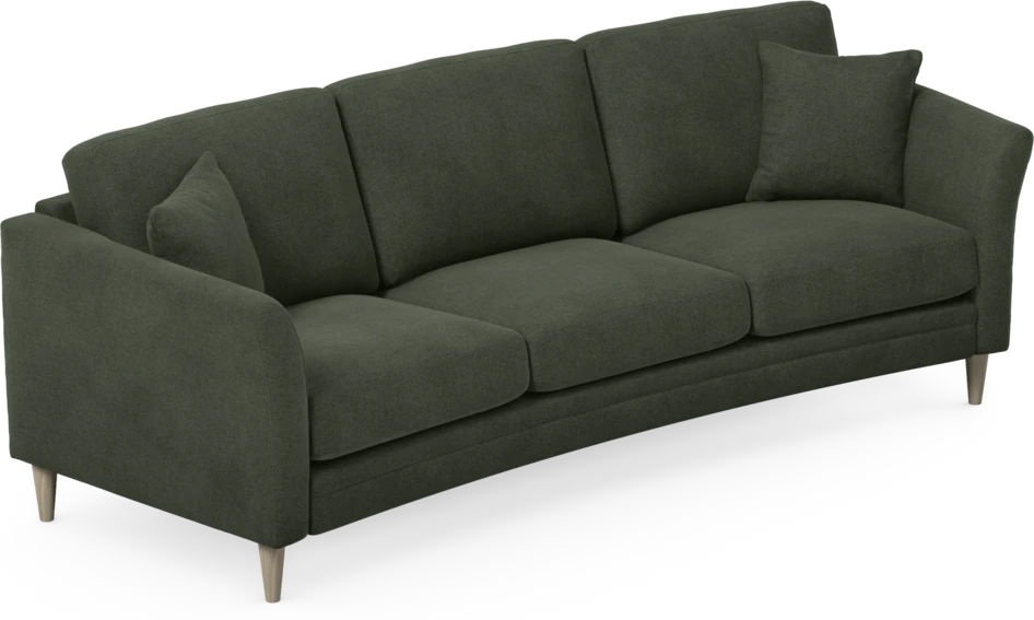 Eden - 3-sits soffa svängd - Grön