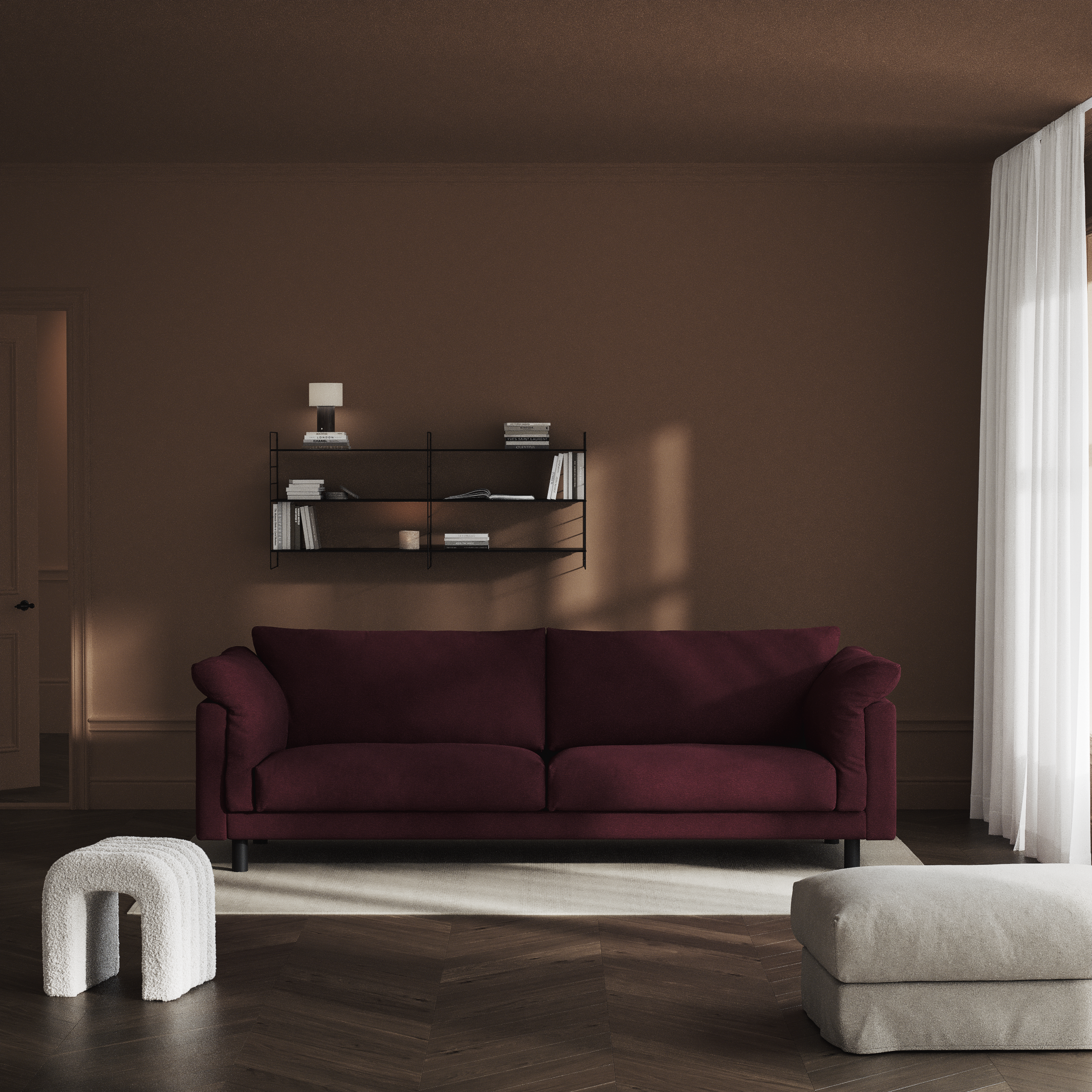 Cherrie - 4-sits soffa, fast klädsel - inspiration