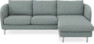 Madison - 2-sits soffa med schäslong höger - Turkos