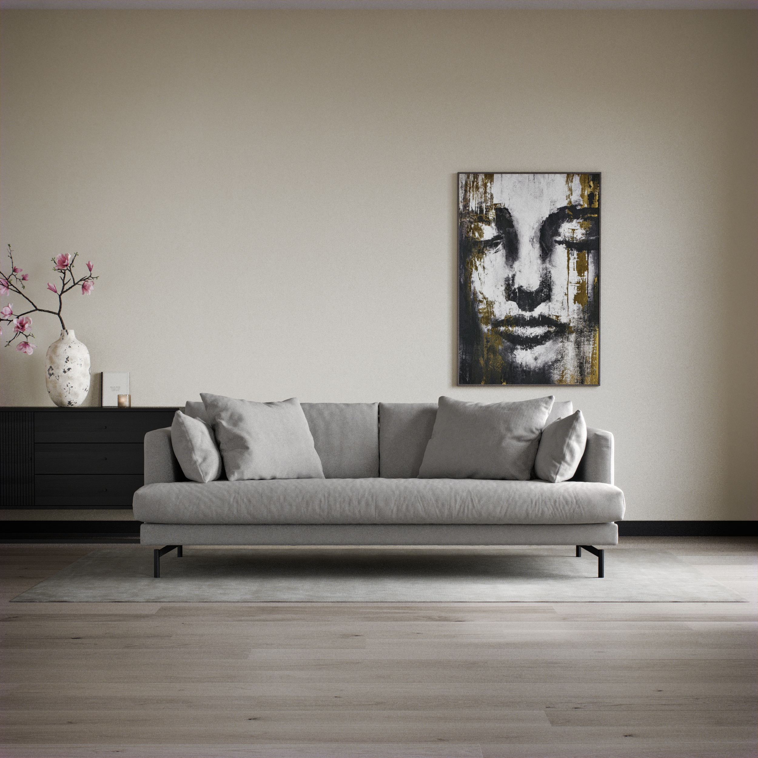Harper - 3-sits soffa, hel dyna - inspiration