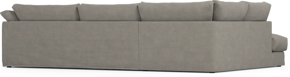 Cherrie - 3-sits soffa med divan vänster, med kappa - Grå