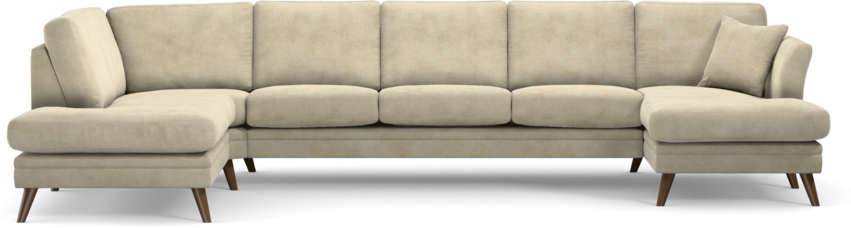 Eden - 3-sits soffa med divan vänster och schäslong höger - Beige