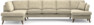 Eden - 3-sits soffa med divan vänster och schäslong höger - Beige