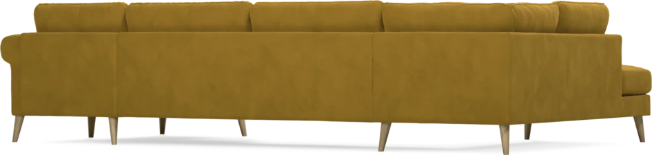 Bridge - 3-sits soffa med divan vänster och schäslong höger - Gul