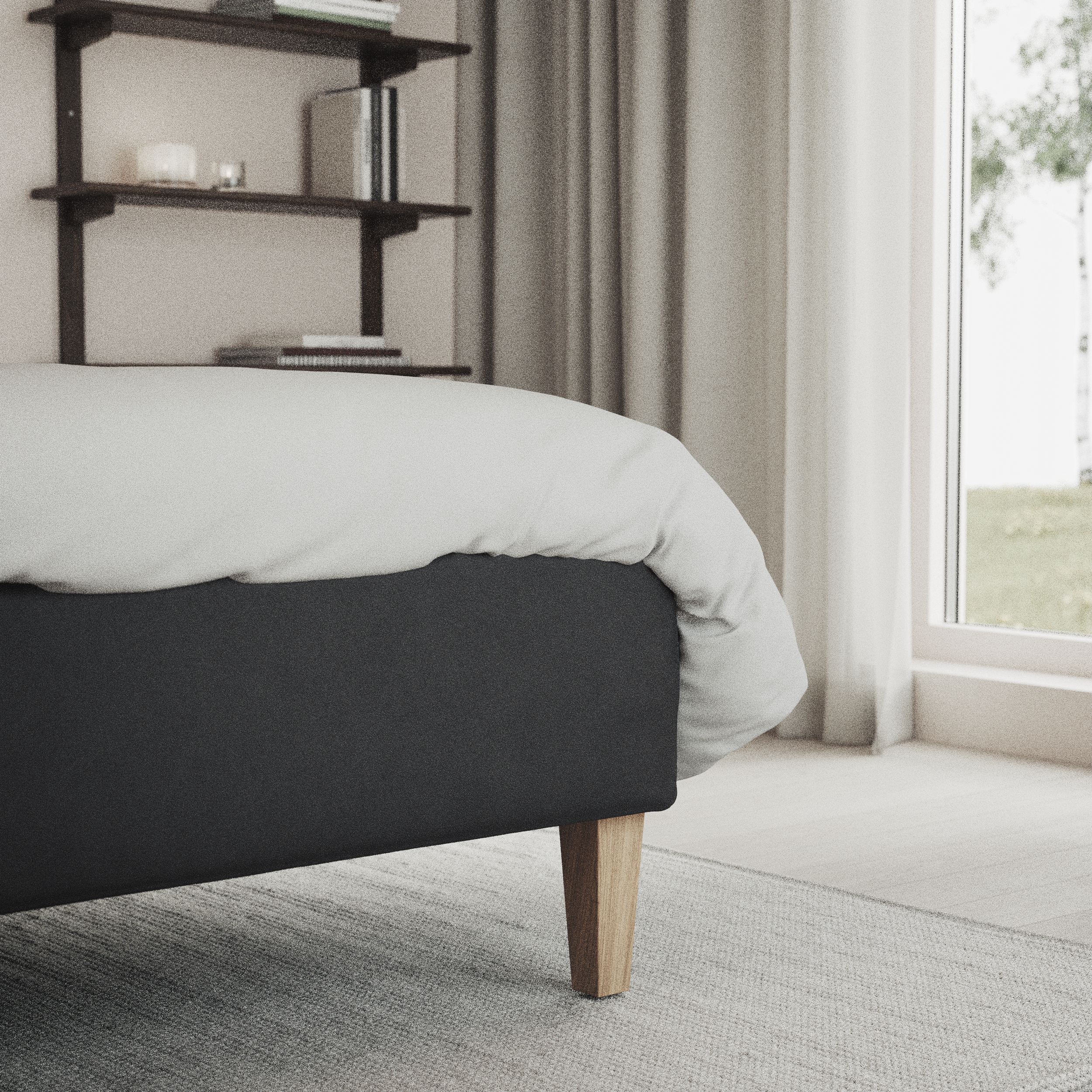 Delux Exclusive - Kontinentalsäng, enkelsäng 120 cm med bäddmadrass och sängben - inspiration