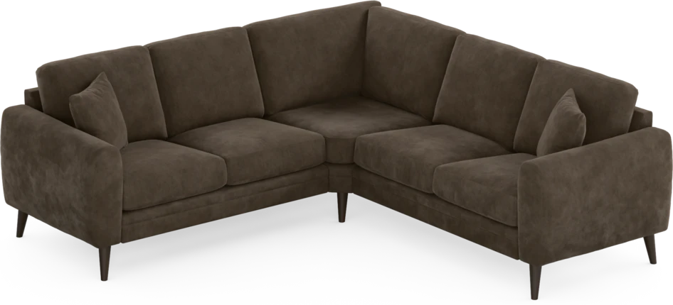 Eden - Hörnsoffa, 2+2-sits - Brun