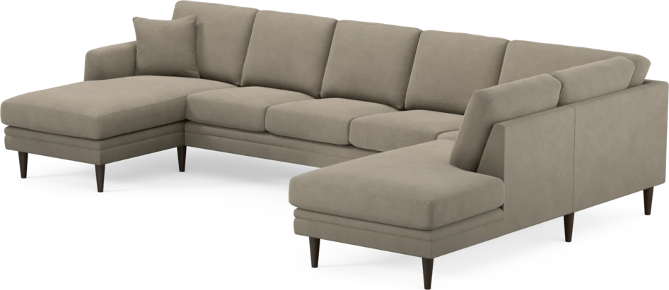 Eden - 3-sits soffa med schäslong vänster och divan höger - Beige