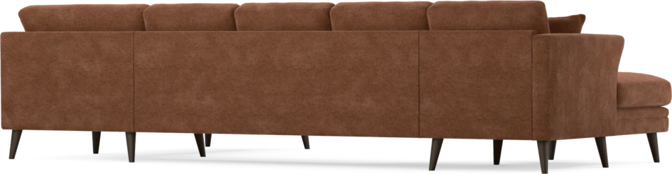 Eden - 3-sits soffa med schäslong vänster och divan höger - Orange