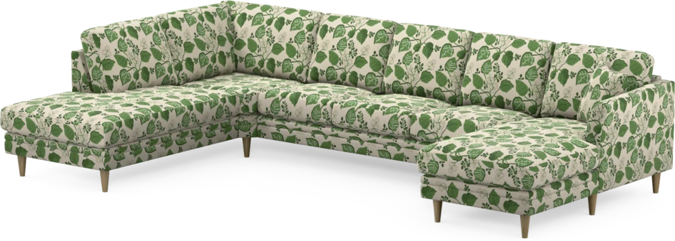 Eden - 3-sits soffa med divan vänster och schäslong höger - Flerfärgad