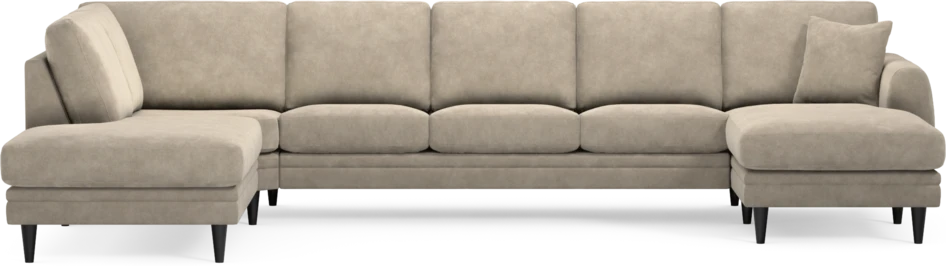Eden - 3-sits soffa med divan vänster och schäslong höger - Beige