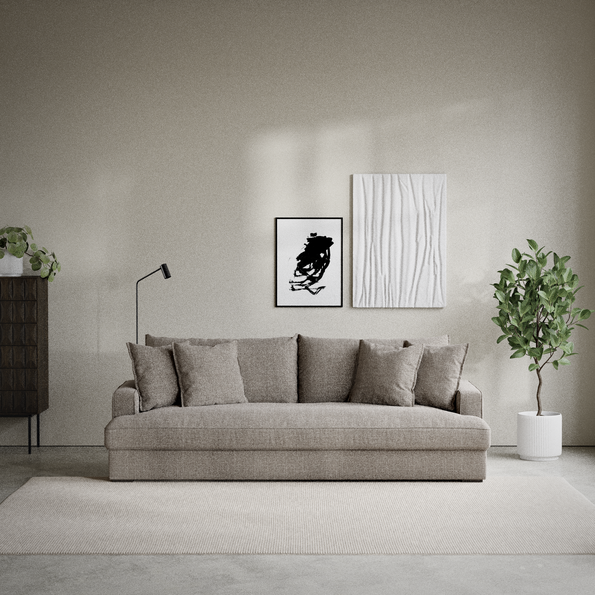 Mila - 4-sits soffa, hel dyna - inspiration