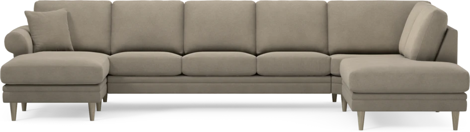 Eden - 3-sits soffa med schäslong vänster och divan höger - Beige