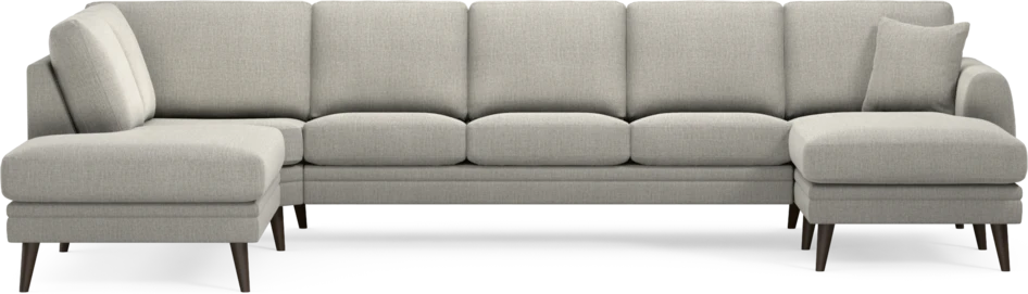 Eden - 3-sits soffa med divan vänster och schäslong höger - Grå