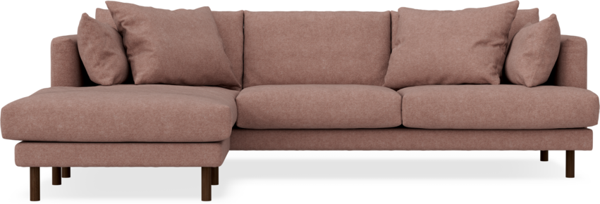 Harper - 4-sits med schäslong vänster - Rosa