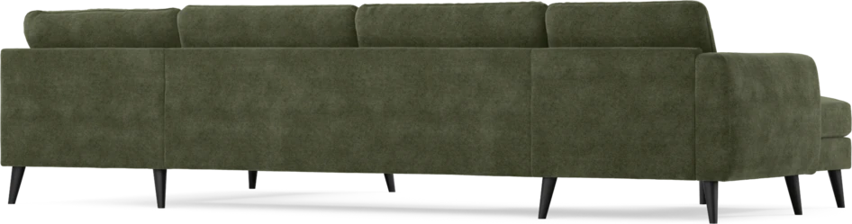 Bridge - 3-sits soffa med schäslong vänster och divan höger - Grön