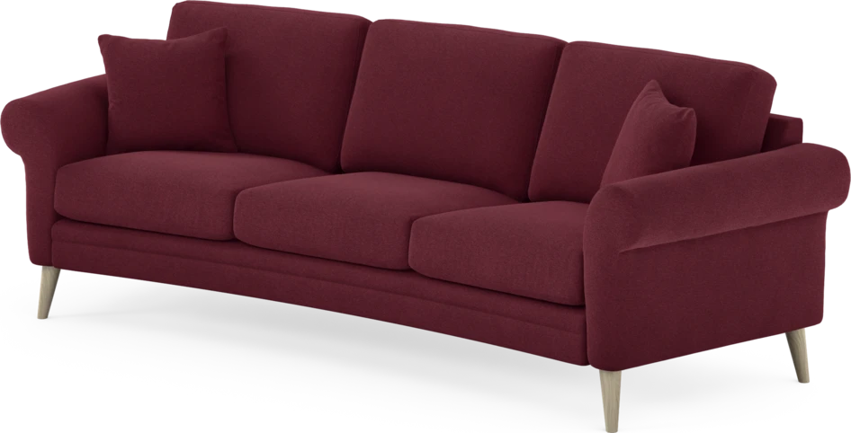 Eden - 3-sits soffa svängd - Röd