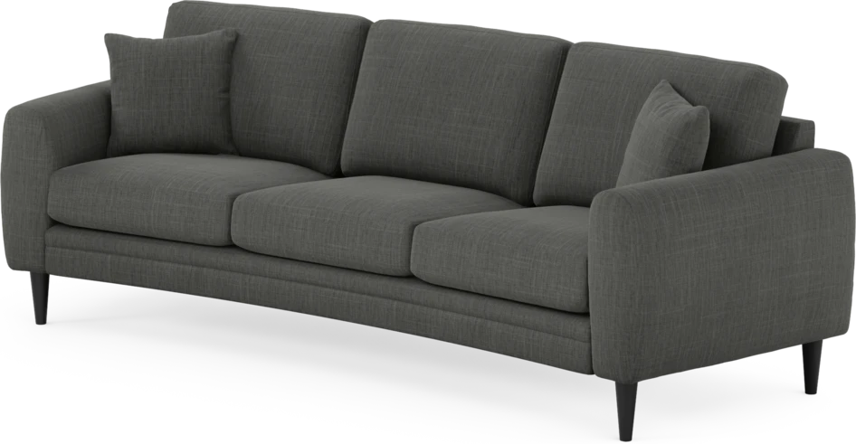 Eden - 3-sits soffa svängd - Grå