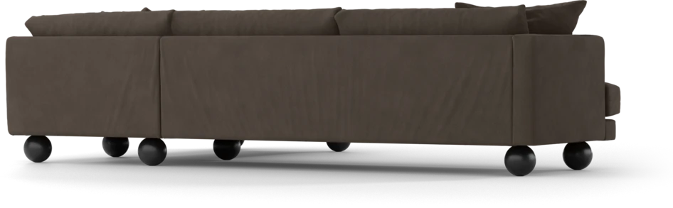 Harper - 3-sits soffa med divan höger - Brun