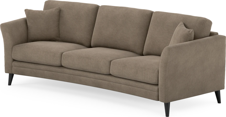 Eden - 3-sits soffa svängd - Brun