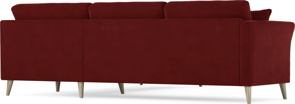 Eden - Hörnsoffa, 2,5+2,5-sits - Röd