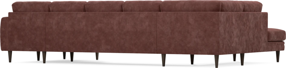 Eden - 3-sits soffa med divan vänster och schäslong höger - Röd